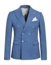 GREY DANIELE ALESSANDRINI GREY DANIELE ALESSANDRINI MAN BLAZER BLUE SIZE 40 POLYESTER, VISCOSE, ELASTANE