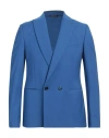Grey Daniele Alessandrini Man Blazer Blue Size 38 Polyester, Viscose, Elastane