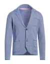 Grey Daniele Alessandrini Man Blazer Blue Size 42 Cotton, Acrylic In Blue