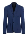 Grey Daniele Alessandrini Man Blazer Blue Size 42 Cotton, Polyamide, Elastane