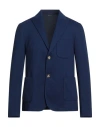 Grey Daniele Alessandrini Man Blazer Blue Size 44 Polyester, Elastane In Blue