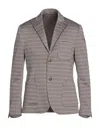 Grey Daniele Alessandrini Suit Jackets In Brown