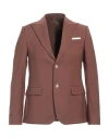 Grey Daniele Alessandrini Man Blazer Brown Size 38 Polyester, Viscose, Elastane In Brown