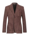 Grey Daniele Alessandrini Man Blazer Brown Size 44 Polyester, Elastane