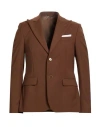 Grey Daniele Alessandrini Man Blazer Brown Size 46 Polyester, Viscose, Elastane