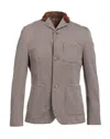 Grey Daniele Alessandrini Suit Jackets In Beige