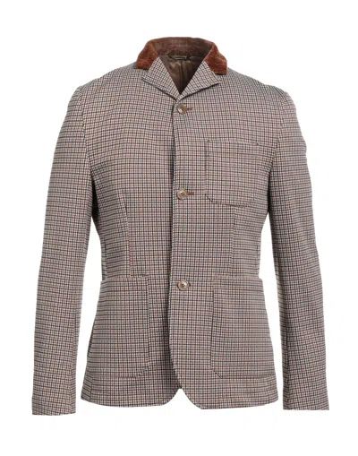 Grey Daniele Alessandrini Suit Jackets In Beige