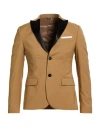 Grey Daniele Alessandrini Man Blazer Camel Size 38 Polyester, Viscose, Elastane In Brown