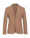 Grey Daniele Alessandrini Man Blazer Camel Size 44 Polyester, Viscose, Elastane In Beige