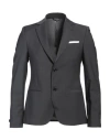 Grey Daniele Alessandrini Man Blazer Charcoal Size 36 Wool, Polyester, Elastane