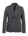 Grey Daniele Alessandrini Man Blazer Charcoal Size 38 Polyester, Viscose, Elastane In Gray
