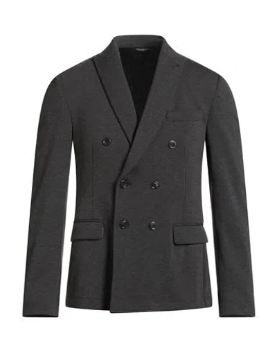 Grey Daniele Alessandrini Man Blazer Charcoal Size 38 Polyester, Viscose, Elastane In Gray