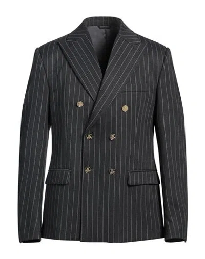 Grey Daniele Alessandrini Man Blazer Charcoal Size 42 Polyester, Viscose, Elastane In Gray