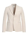 Grey Daniele Alessandrini Man Blazer Cream Size 36 Polyester, Viscose, Elastane In White