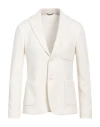 Grey Daniele Alessandrini Man Blazer Cream Size 42 Polyester, Acrylic, Viscose In White
