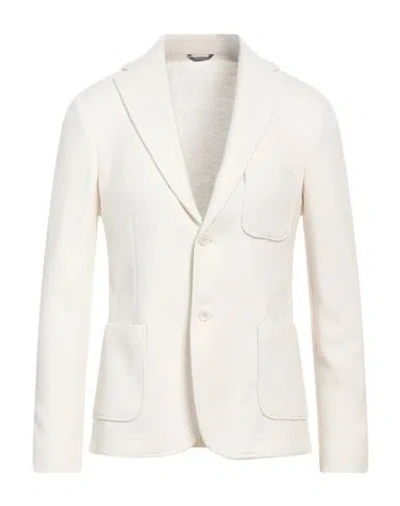 Grey Daniele Alessandrini Man Blazer Cream Size 42 Polyester, Acrylic, Viscose In White