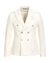 Grey Daniele Alessandrini Man Blazer Cream Size 44 Polyester, Viscose, Elastane In White