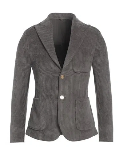 Grey Daniele Alessandrini Man Blazer Grey Size 36 Polyester, Polyamide, Elastane