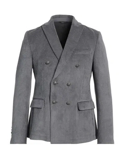 Grey Daniele Alessandrini Man Blazer Grey Size 36 Polyester, Polyamide, Elastane In Gray