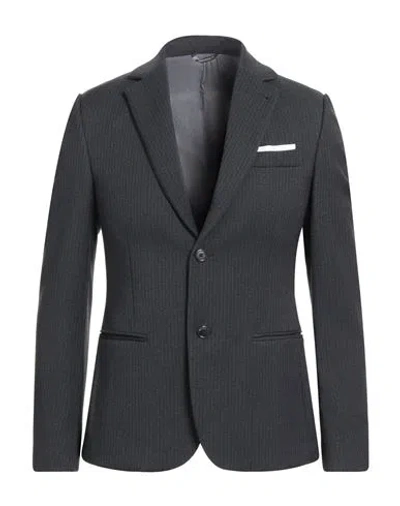 Grey Daniele Alessandrini Man Blazer Grey Size 38 Polyester, Viscose, Elastane In Gray