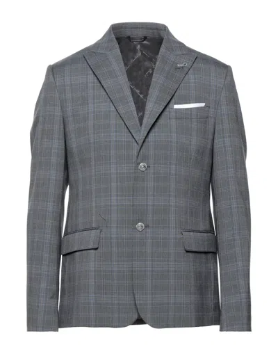 Grey Daniele Alessandrini Suit Jackets