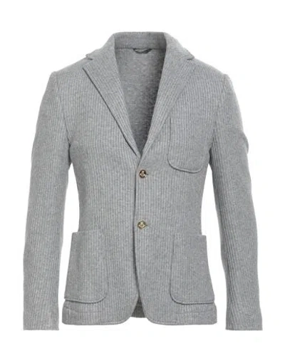Grey Daniele Alessandrini Man Blazer Grey Size 40 Viscose, Polyester, Polyamide In Grey