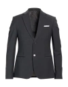 Grey Daniele Alessandrini Man Blazer Grey Size 42 Wool, Polyester, Elastane In Gray