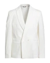 Grey Daniele Alessandrini Man Blazer Ivory Size 36 Cotton, Polyamide, Elastane In White