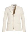 Grey Daniele Alessandrini Man Blazer Ivory Size 36 Polyester, Viscose, Elastane In White