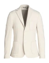Grey Daniele Alessandrini Man Blazer Off White Size 42 Polyester, Viscose, Elastane In White
