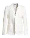 Grey Daniele Alessandrini Man Blazer Ivory Size 42 Cotton, Polyamide, Elastane In White