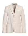 Grey Daniele Alessandrini Man Blazer Ivory Size 42 Polyester, Viscose, Elastane In White