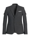 Grey Daniele Alessandrini Man Blazer Lead Size 38 Polyester, Wool, Elastane In Blue