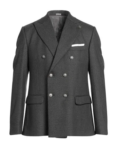Grey Daniele Alessandrini Man Blazer Lead Size 40 Polyester, Viscose, Elastane In Gray