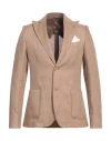 Grey Daniele Alessandrini Man Blazer Light Brown Size 38 Linen In Beige