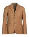 Grey Daniele Alessandrini Man Blazer Camel Size 36 Polyester, Viscose, Elastane In Nude