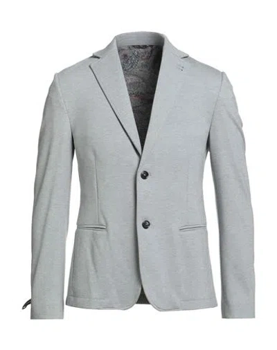 Grey Daniele Alessandrini Man Blazer Light Grey Size 38 Polyester, Viscose, Elastane In Gray