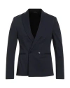 Grey Daniele Alessandrini Man Blazer Midnight Blue Size 36 Cotton, Polyamide, Elastane