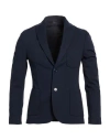 Grey Daniele Alessandrini Man Blazer Midnight Blue Size 36 Cotton, Polyamide, Elastane