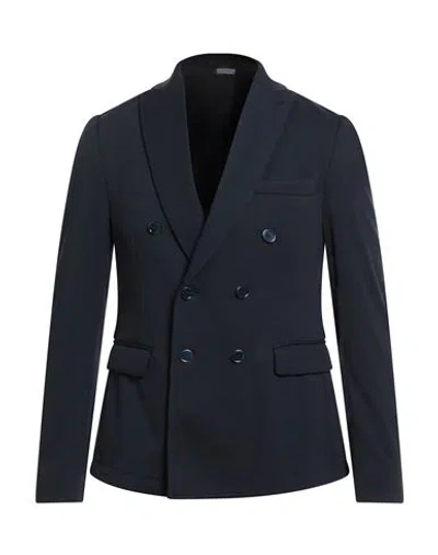 Grey Daniele Alessandrini Man Blazer Midnight Blue Size 36 Polyester, Viscose, Elastane