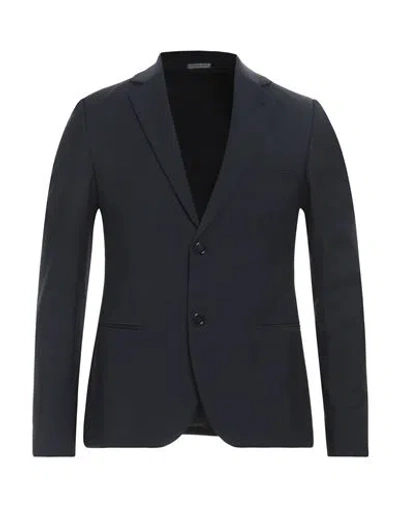 Grey Daniele Alessandrini Man Blazer Midnight Blue Size 36 Wool, Polyester, Elastane