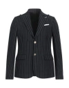 Grey Daniele Alessandrini Man Blazer Midnight Blue Size 38 Linen, Viscose
