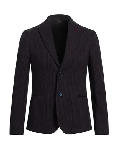Grey Daniele Alessandrini Man Blazer Midnight Blue Size 38 Polyester, Cotton
