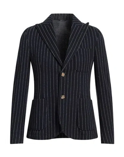 Grey Daniele Alessandrini Man Blazer Midnight Blue Size 38 Polyester, Cotton