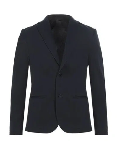 Grey Daniele Alessandrini Man Blazer Midnight Blue Size 38 Polyester, Elastane