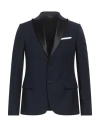 Grey Daniele Alessandrini Man Blazer Midnight Blue Size 38 Polyester, Viscose, Elastane