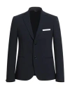 Grey Daniele Alessandrini Man Blazer Midnight Blue Size 38 Polyester, Wool, Elastane In Black