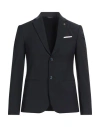 Grey Daniele Alessandrini Man Blazer Midnight Blue Size 38 Wool, Polyester, Elastane