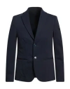 Grey Daniele Alessandrini Man Blazer Midnight Blue Size 40 Cotton, Polyamide, Elastane