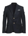 Grey Daniele Alessandrini Man Blazer Midnight Blue Size 40 Polyester, Viscose, Elastane
